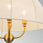 Preview: Elstead Crosby Pendelleuchte 4-flammig E14 Creme-Gold Stahl Stoffschirm Ø46cm