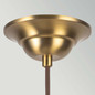 Preview: Elstead Crosby Pendelleuchte 4-flammig E14 Creme-Gold Stahl Stoffschirm Ø46cm