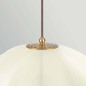 Preview: Elstead Crosby Pendelleuchte 4-flammig E14 Creme-Gold Stahl Stoffschirm Ø46cm