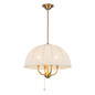 Preview: Elstead Crosby Pendelleuchte 4-flammig E14 Creme-Gold Stahl Stoffschirm Ø46cm