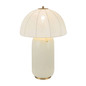 Preview: Elstead Crosby Tischleuchte E27 Creme-Gold Stahl Stoffschirm 70cm
