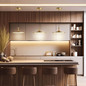 Preview: Elstead Issa LED Pendelleuchte dimmbar warmweiss 20W Gold gebürstet Alu Ø31cm