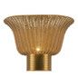 Preview: Elstead Kai Wandleuchte 2-flammig E14 Gold gebürstet Alu Rattan 25cm