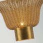 Preview: Elstead Kai Wandleuchte 2-flammig E14 Gold gebürstet Alu Rattan 25cm