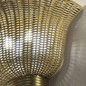 Preview: Elstead Kai Wandleuchte 2-flammig E14 Gold gebürstet Alu Rattan 25cm