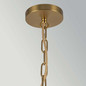 Preview: Elstead Kai Pendelleuchte E27 Gold gebürstet Stahl Rattan Ø29cm