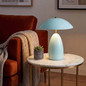 Preview: Elstead Poppy LED Tischleuchte dimmbar warmweiss 8W Hellblau Alu Stahl 35cm
