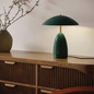 Preview: Elstead Poppy LED Tischleuchte dimmbar warmweiss 8W Tannengrün Alu Stahl 35cm