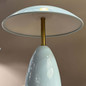 Preview: Elstead Poppy LED Akku-Tischleuchte dimmbar warmweiss 3W Hellblau Alu Stahl 27cm