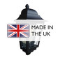 Preview: Elstead Deco Lane Außenwandleuchte E27 Schwarz IP44, Made in UK