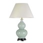 Preview: Elstead Harbin Tischleuchte E27 Celadon Grün Grauweiß