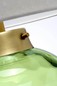 Preview: Elstead Kara Tischleuchte E27 Metallarbeiten Aged Brass - Gläser Dunkelgrün Origami