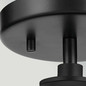 Preview: Elstead Hampstead Pendel- und Deckenleuchte E27 Schwarz Stahl Rauchglas Ø25cm Made in UK