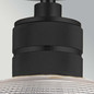 Preview: Elstead Hampstead Pendel- und Deckenleuchte E27 Schwarz Stahl Rauchglas Ø25cm Made in UK