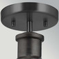 Preview: Elstead Notting Hill Pendel- und Deckenleuchte E27 Graphit Stahl Klarglas Ø25cm Made in UK