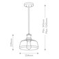 Preview: Elstead Notting Hill Pendel- und Deckenleuchte E27 Graphit Stahl Klarglas Ø25cm Made in UK