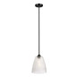 Preview: Elstead Windsor Pendel- und Deckenleuchte E27 Schwarz Stahl Facettenglas Ø25cm Made in UK
