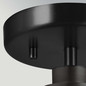 Preview: Elstead Windsor Pendel- und Deckenleuchte E27 Schwarz Stahl Facettenglas Ø25cm Made in UK