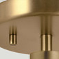 Preview: Elstead Windsor Pendel- und Deckenleuchte E27 Naturmessing lackiert Stahl Facettenglas Ø25cm Made in UK