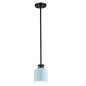 Preview: Elstead York Pendel- und Deckenleuchte E27 Schwarz-Hellblau Stahl Ø17cm Made in UK