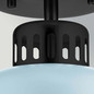 Preview: Elstead York Pendel- und Deckenleuchte E27 Schwarz-Hellblau Stahl Ø17cm Made in UK