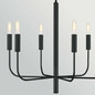Preview: Elstead Brianna Kronleuchter 6-flammig E14 Schwarz Stahl Ø61cm