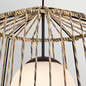 Preview: Elstead Arlen Außen-Pendelleuchte E27 IP44 Schwarz Stahl Rattan-Optik Ø61cm