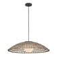 Preview: Elstead Arlen Außen-Pendelleuchte E27 IP44 Schwarz Stahl Rattan-Optik Ø76cm