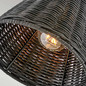 Preview: Elstead Arti  Wandleuchte E27 Schwarz, schwarzer Rattan Schirm Rattan schwarz