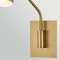 Preview: Elstead Bray Wandleuchte E27 schwenkbar Messing lackiert Stahl 43cm