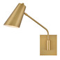 Preview: Elstead Bray Wandleuchte E27 schwenkbar Messing lackiert Stahl 43cm