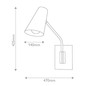 Preview: Elstead Bray Wandleuchte E27 schwenkbar Messing lackiert Stahl 43cm