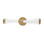 Preview: Elstead Elin LED Bad-Wandleuchte dimmbar IP44 warmweiss 22W Messing lackiert 58cm