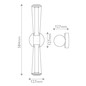 Preview: Elstead Elin LED Bad-Wandleuchte dimmbar IP44 warmweiss 22W Messing lackiert 58cm