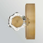 Preview: Elstead Georgette LED Bad-Wandleuchte dimmbar IP44 warmweiss 14W Messing lackiert Stahl Riffelglas 36cm
