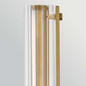 Preview: Elstead Georgette LED Bad-Wandleuchte dimmbar IP44 warmweiss 14W Messing lackiert Stahl Riffelglas 36cm