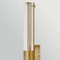 Preview: Elstead Georgette LED Bad-Wandleuchte dimmbar IP44 warmweiss 22W Messing lackiert Stahl Riffelglas 61cm