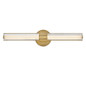 Preview: Elstead Georgette LED Bad-Wandleuchte dimmbar IP44 warmweiss 22W Messing lackiert Stahl Riffelglas 61cm