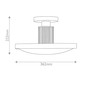 Preview: Elstead Kieran LED Deckenleuchte dimmbar CCT warm-/neutralweiss 32W Messing lackiert Stahl Satinglas Ø36cm
