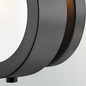 Preview: Elstead Mercer Wand- und Deckenleuchte E14 Mattschwarz Stahl Opalglas 17cm