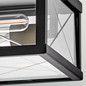 Preview: Elstead Monte Außendeckenleuchte 2-flammig E27 IP44 Schwarz Alu Schliffglas 31cm