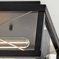 Preview: Elstead Monte Außendeckenleuchte 2-flammig E27 IP44 Schwarz Alu Schliffglas 31cm