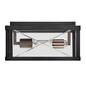 Preview: Elstead Monte Außendeckenleuchte 2-flammig E27 IP44 Schwarz Alu Schliffglas 31cm