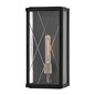 Preview: Elstead Monte Außenwandleuchte E27 IP44 Schwarz Alu Schliffglas 41cm