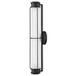 Preview: Elstead Saylor LED Bad-Wandleuchte dimmbar IP44 warmweiss 23,5W Mattschwarz Stahl Opalglas 61cm