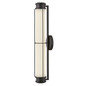 Preview: Elstead Saylor LED Bad-Wandleuchte dimmbar IP44 warmweiss 23,5W Mattschwarz Stahl Opalglas 61cm