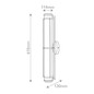 Preview: Elstead Saylor LED Bad-Wandleuchte dimmbar IP44 warmweiss 23,5W Mattschwarz Stahl Opalglas 61cm