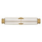 Preview: Elstead Saylor LED Bad-Wandleuchte dimmbar IP44 warmweiss 23,5W Heritage-Messing Stahl Opalglas 61cm