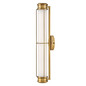 Preview: Elstead Saylor LED Bad-Wandleuchte dimmbar IP44 warmweiss 23,5W Heritage-Messing Stahl Opalglas 61cm