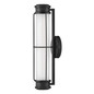 Preview: Elstead Saylor LED Bad-Wandleuchte dimmbar IP44 warmweiss 19W Mattschwarz Stahl Opalglas 43cm